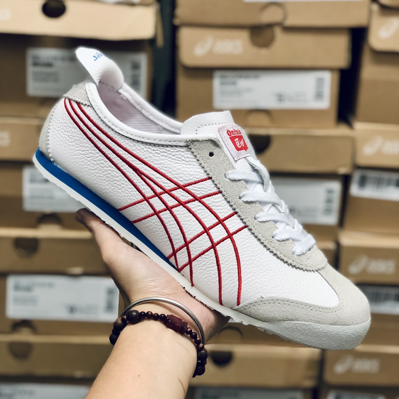 ONITSUKA MEXICO 66 WHITE CLASSIC RED