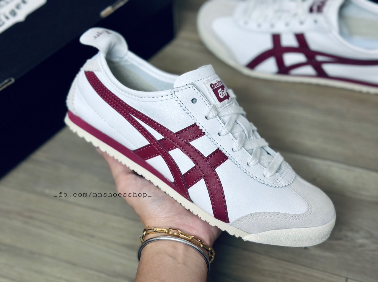 ONITSUKA MEXICO 66 WHITE BURGUNDY