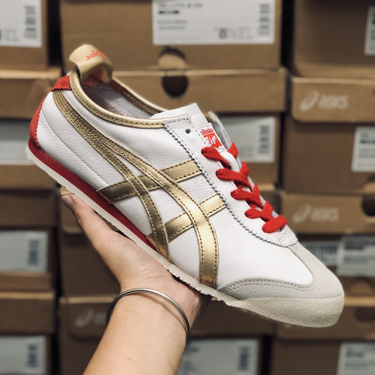 ONITSUKA MEXICO 66 WHITE PURE GOLD