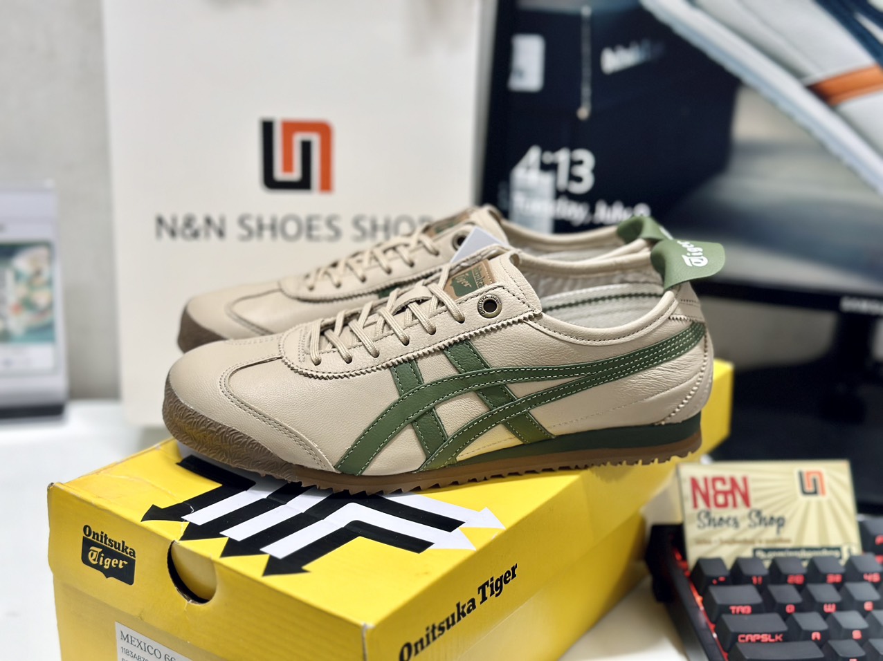 ONITSUKA MEXICO 66 SD BEIGE GREEN ONITSUKA MEXICO 66 SD BEIGE GREEN