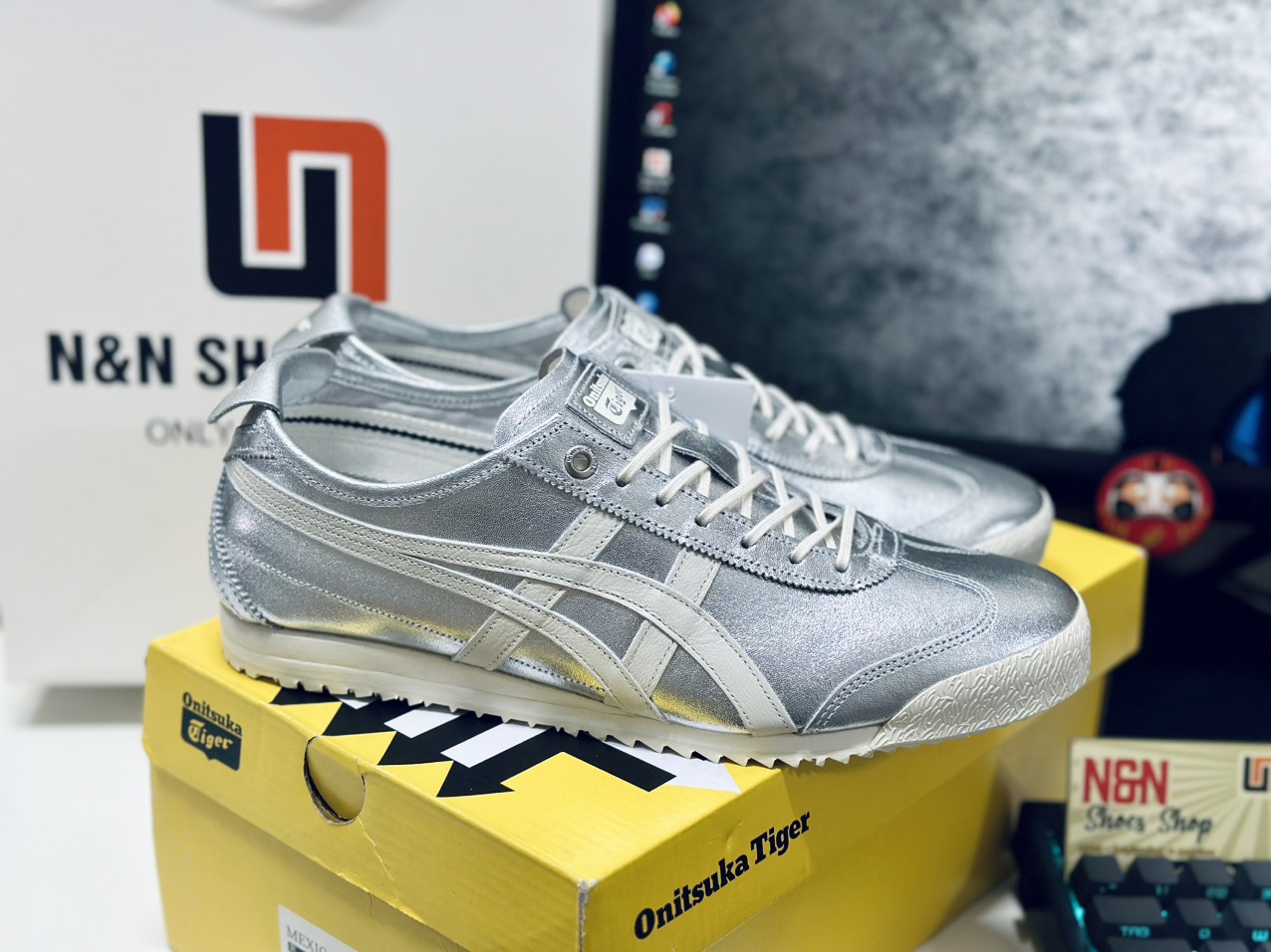 ONITSUKA MEXICO 66 SD SILVER OFF WHITE