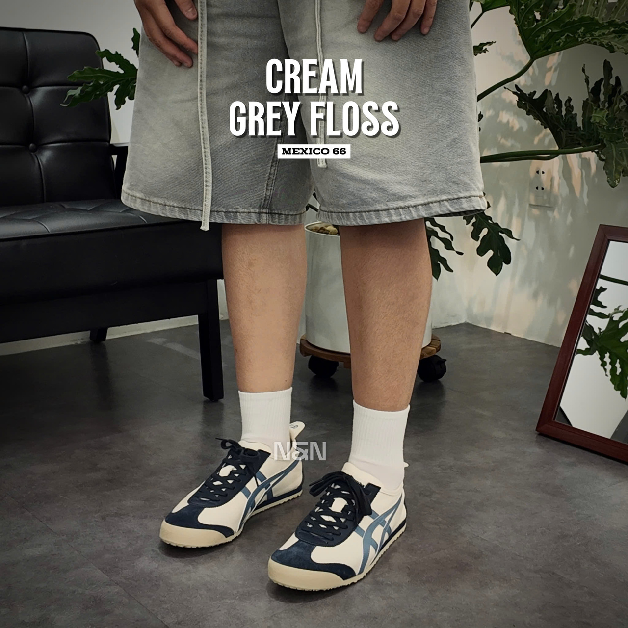 ONITSUKA MEXICO 66 CREAM GREY FLOSS ONITSUKA MEXICO 66 CREAM GREY FLOSS