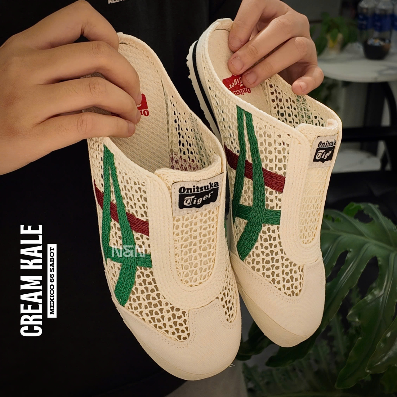 ONITSUKA MEXICO 66 SABOT CREAM KALE